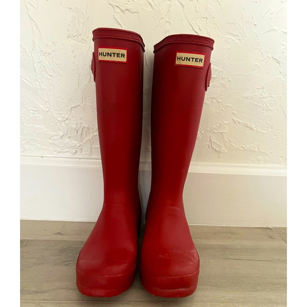 Red Hunter Boots size 6.5